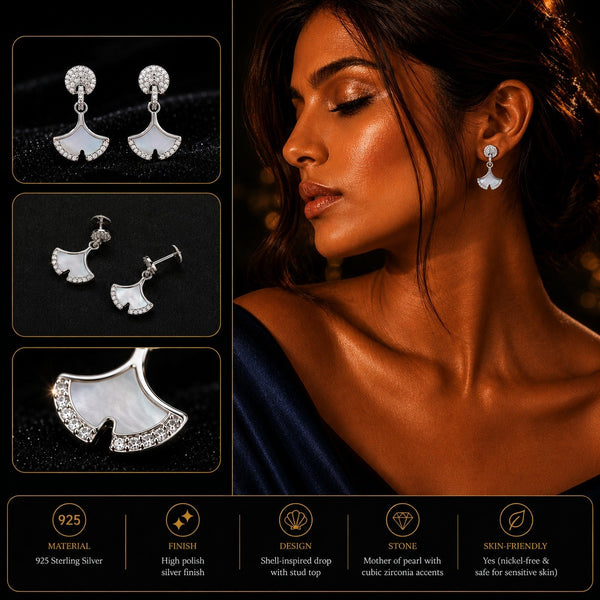 Pearl Shell Drop Earrings