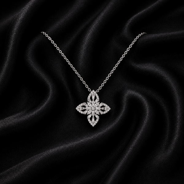 Crystal Bloom Statement Pendant