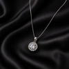 Elegant Halo Solitaire Pendant Necklace