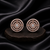 Radiant Halo Circle Stud Earrings