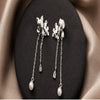 Blossom Pearl Chain Drop Earrings