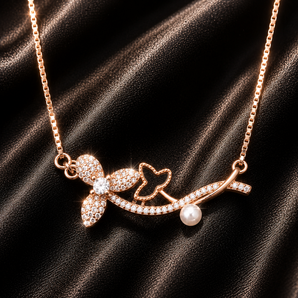 Crystal Vine Drop Necklace